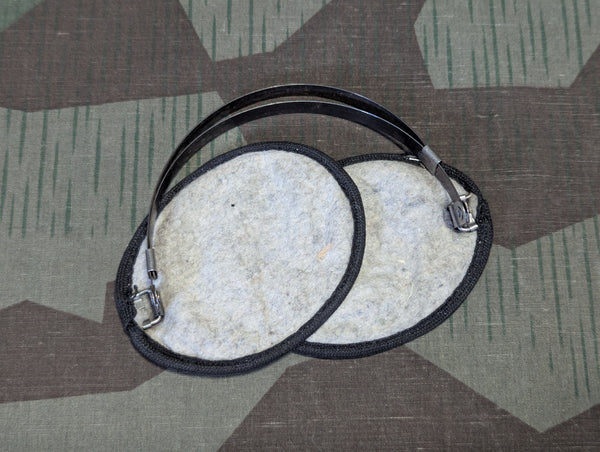 Original German Folding Earmuffs White/Black