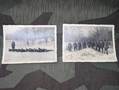 Two Photos of Soldiers in Winter