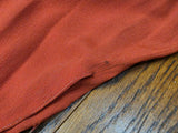 Orange Rayon Dress with Scalloped Edges <br> (B-40" W-30.5" H-38")