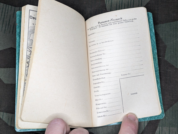 Taschen Merkbuch Pocket Calendar from 1942