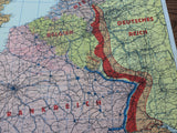 Deutschland Grenzen in Westen Map NSDAP Printer