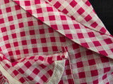 Red and White Gingham Dress <br> (B-41" W-32" H-40")