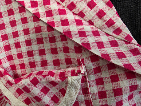 Red and White Gingham Dress <br> (B-41" W-32" H-40")