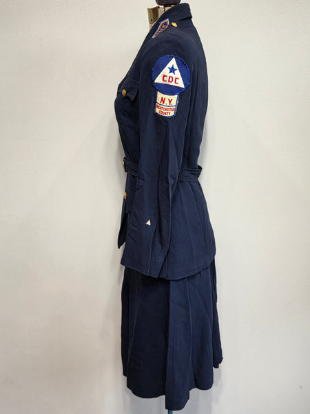 Citizens Defense Corps Women's Defense Volunteer Uniform (Jacket, Skirt & Hat) <br> (B-35" W-24" H-32")