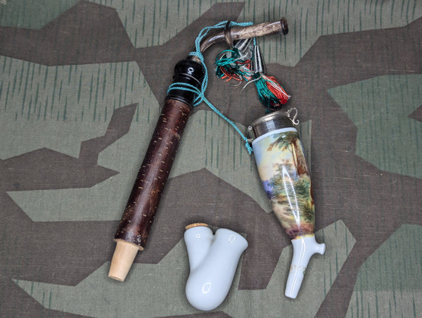 Hand Painted Deer Traditional German Pipe