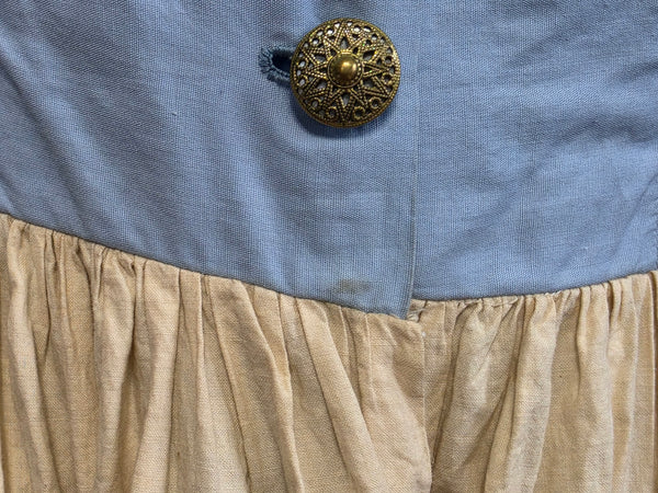 German Light Blue Dirndl and Apron <br> (B-34" W-25.5")