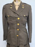 Named Army Nurse Uniform Grouping: Jacket, Skirt, Hat, Blouse, Tie & More <br> (B-34" W-24" H-34")