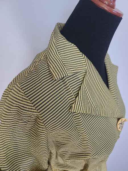 Lightweight Yellow Stripe Dress <br> (B-40" W-28" H-40")