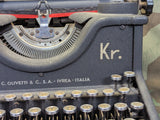 Olivetti M40 Simplified Kriegsausführung Italian German Typewriter (Needs Work)