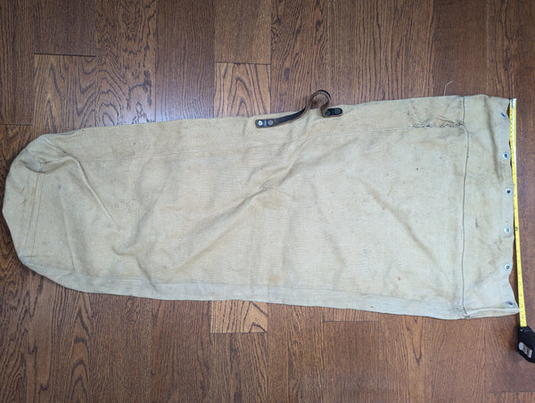 German Tan Canvas with Red Stripe Bag