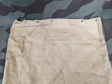 German Tan Canvas with Red Stripe Bag