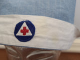 Nurse's Aide Coif Hat Red Cross / Civil Defense