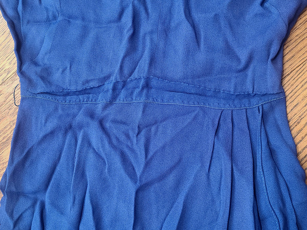 DuBarry Blue Sequin Gown 1945 <br> (B-38" W-29" H-38")