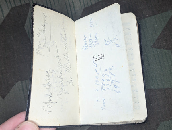 1938 Sonne Coal Briquettes Pocket Calendar Book