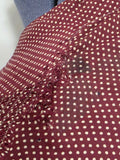 Maroon Dress with Tiny Polka Dots <br> (B-46" W-38.5" H-46")
