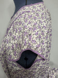 Purple Flower Print Dress <br> (50" Bust)