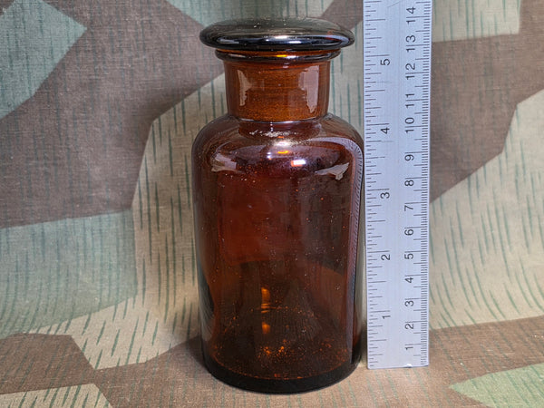 Natr. Sulf. Sicc. German Glass & Enamel Apothcary Bottle