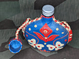 1930's Decorative Leather Covered Flask