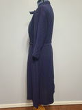 Dark Blue Rayon Dress with Polka Dots <br> (B-46" W-37" H-43")