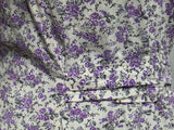 Purple Flower Print Dress <br> (50" Bust)