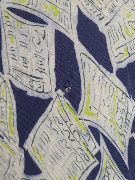 Newspaper Novelty Print Dress (as-is) <br> (B-34" W.25.5" H-34")