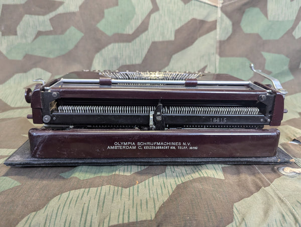 1941 Bakelite Olympia-Plana Dutch Occupation Typewriter Amsterdam