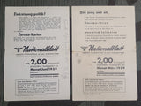 Nationalblatt Map Leaflets 1939 (Lot of 8)