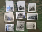 Lot of 9 Photos Soldiers & DKW Motorcycle