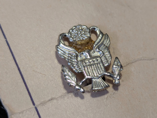 US Army Eagle Screw Back Earrings on Card