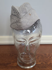 WAVES Seersucker Garrison Cap (Size 21 1/2) AS-IS