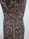 Black and Brown Print Dress and Short Sleeve Top <br> (B-38" W-30" H-36")