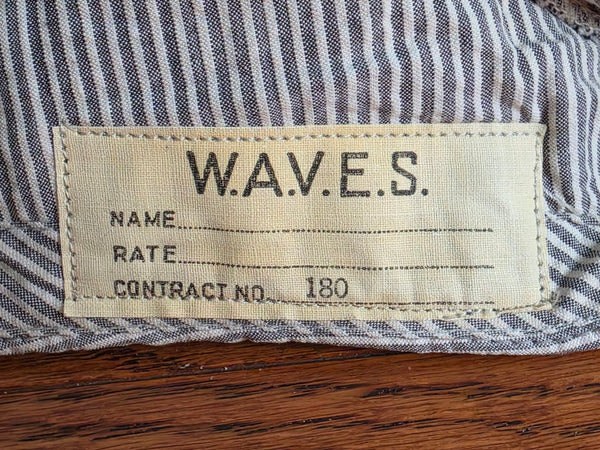 WAVES Seersucker Garrison Cap (Size 21)
