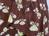 Brown Peplum Dress <br> (B-43" W-34" H-39")