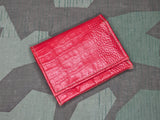 Faux Red Alligator German Wallet