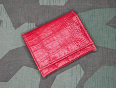 Faux Red Alligator German Wallet