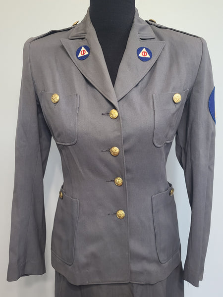 Women's Civil Defense Jacket & Skirt <br> (B-36" W-26" H-35")