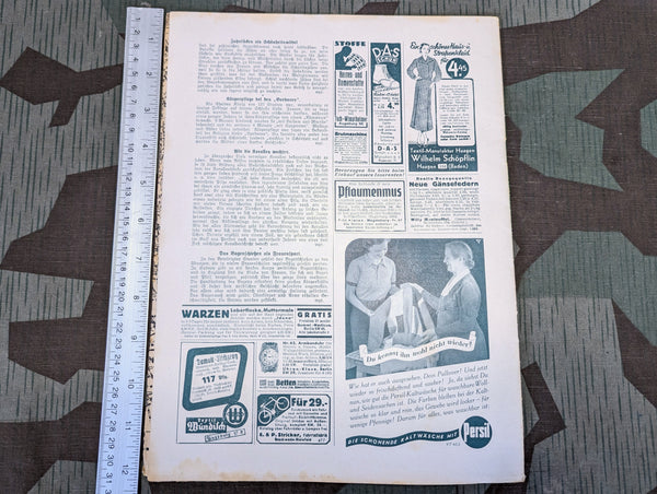 Was Ihr Wollt Magazine Heft 4 1937 With Dress Pattern (Lotta Svärd)