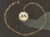 Deutsches Reich Enamel German and Austrian Flag Pfennig Necklace