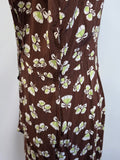 Brown Peplum Dress <br> (B-43" W-34" H-39")