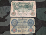 Pre WWI 50 & 20 Mark Notes (Set of 2)