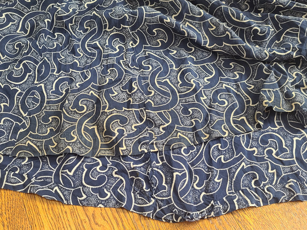 German Print Dress DRP Zipper Handmade <br> (B-37" W-29.5" H-43")