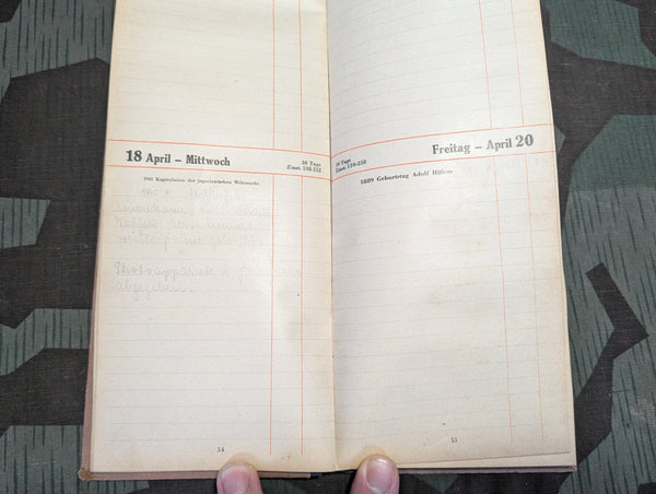 Ashelm Business Day Book Calendar 1945