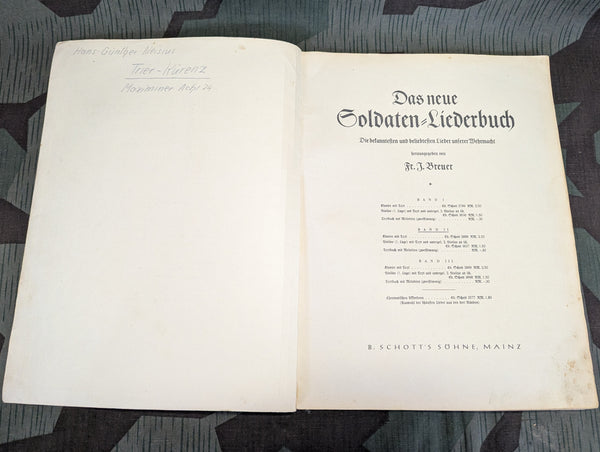 Original Soldier's Songbook Band II For Piano