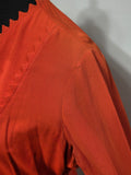 Orange Rayon Dress with Scalloped Edges <br> (B-40" W-30.5" H-38")
