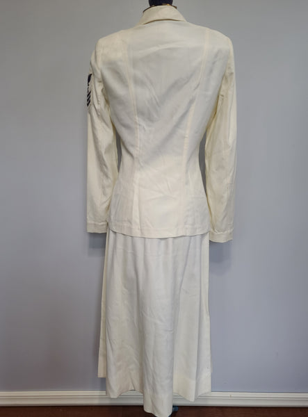 US Navy WAVES White Uniform Jacket & Skirt <br> (B-36" W-24" H-34")