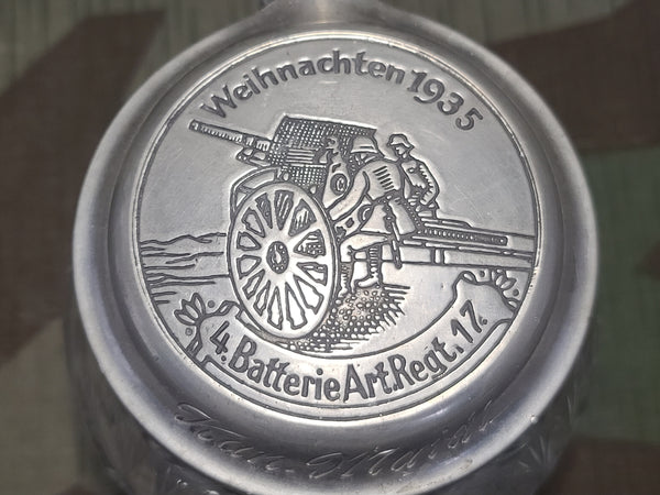 Weihnachten 1935 Art Regt 17 Beer Krug