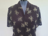 Plus Size Black Rayon Firework Print Dress <br> (B-57" W-49" H-62")