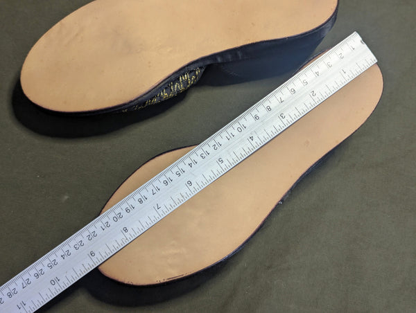 Gold & Black Peep Toe Shoes Wedge Sandals NOS in Box (~Size 6)