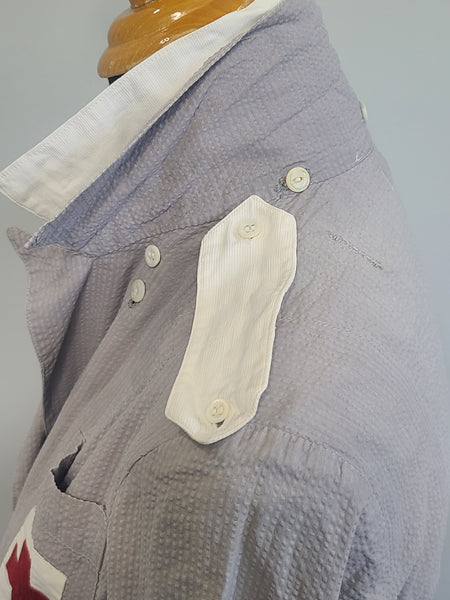 American Red Cross Gray Lady Seersucker Uniform Dress and Hat <br> (B-36" W-28" H-36")