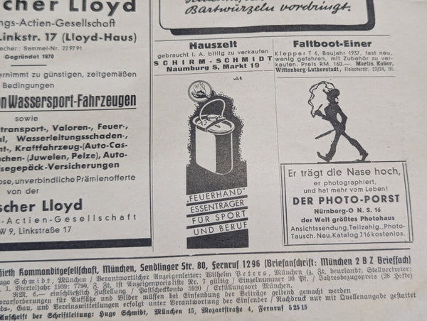 Canoe Sport Magazine 3 Juni 1939 Heft 14